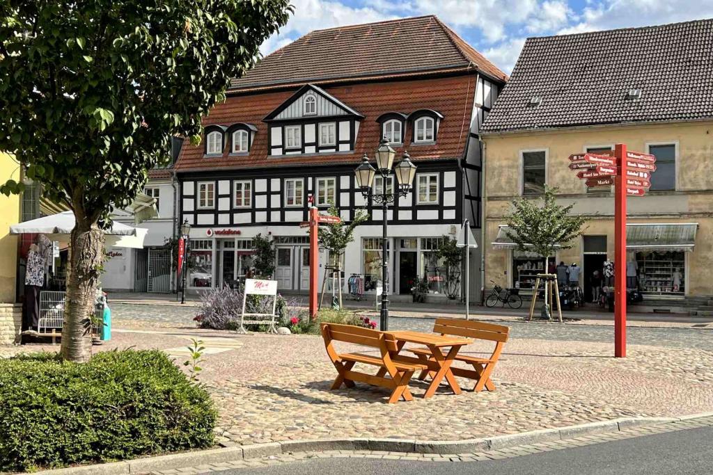 Angermuende Berliner Straße Fachwerk